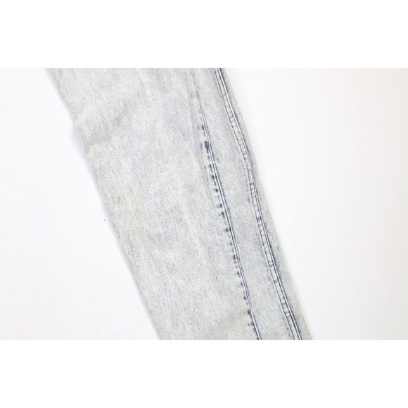 NOS Vintage 80s Streetwear Mens 30x36 Pleated Studded Tapered Leg Denim Jeans - Picture 12 of 14